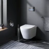 Унитаз AM.PM Sense FlashClean CK74H0403W подвесной с гигиеническим душем и ершиком с сиденьем Микролифт фарфор подвесной