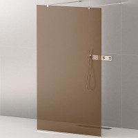 Душевая перегородка Cezares Liberta 100 LIBERTA-L-2-100-120-BR-Cr профиль Хром стекло бронзовое