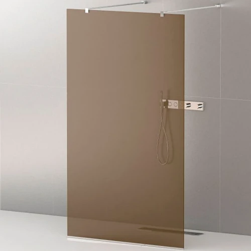 Душевая перегородка Cezares Liberta 100 LIBERTA-L-2-100-120-BR-Cr профиль Хром стекло бронзовое