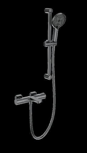 Смеситель для ванны Wonzon &amp; Woghand WW-C2021-A-BGG с термостатом цвет Темный графит