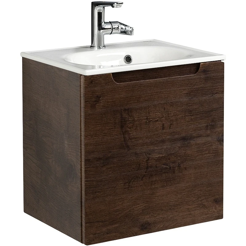 Тумба под раковину BelBagno Etna 50 R ETNA-500-1A-SO-RW-P-R подвесная Rovere Moro МДФ / ЛДСП