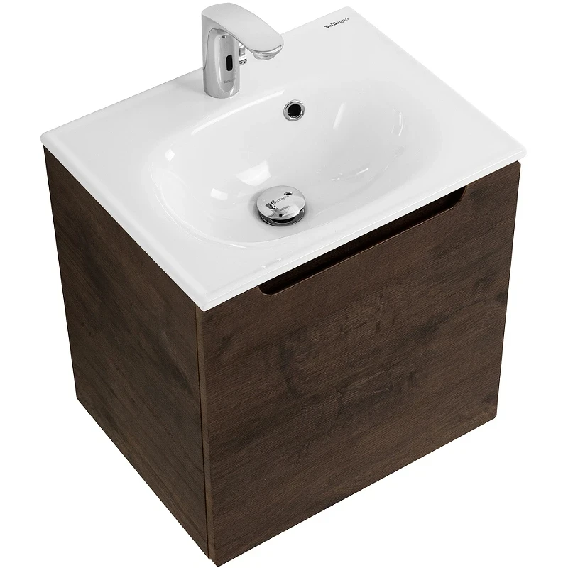 Тумба под раковину BelBagno Etna 50 R ETNA-500-1A-SO-RW-P-R подвесная Rovere Moro МДФ / ЛДСП