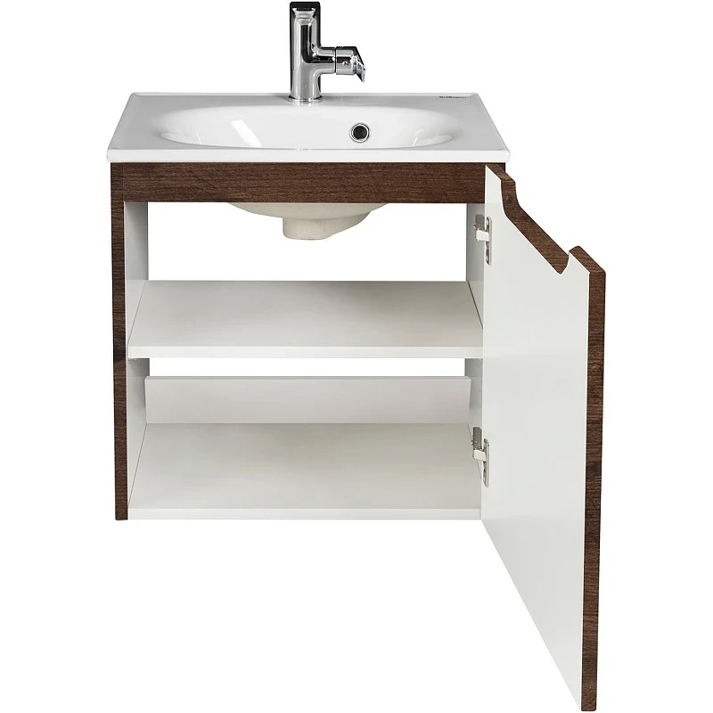 Тумба под раковину BelBagno Etna 50 R ETNA-500-1A-SO-RW-P-R подвесная Rovere Moro МДФ / ЛДСП