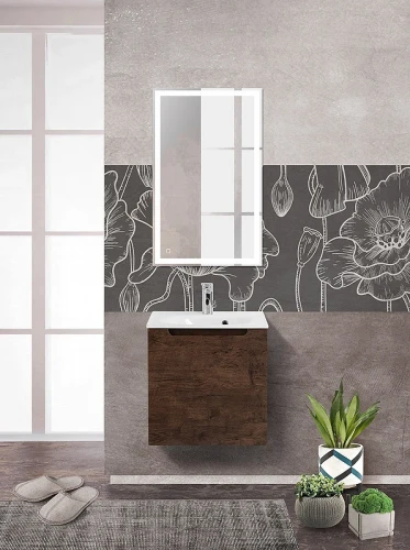 Тумба под раковину BelBagno Etna 50 R ETNA-500-1A-SO-RW-P-R подвесная Rovere Moro МДФ / ЛДСП