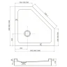 Акриловый поддон для душа Veconi Tezeo TZ-53 100x100 TZ53-100-C5 Белый