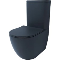 Унитаз компакт Esbano Fortex-N ESUNFORTBM Черный матовый с бачком и сиденьем Микролифт фаянс напольный