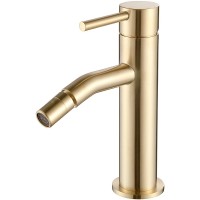 Смеситель для биде AQUAme Siena AQM6216BG Шлифованное золото латунь