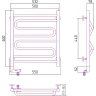 Электрический полотенцесушитель Сунержа Элегия 2.0 600x500 L 00-5218-6050 Хром нержавеющая сталь