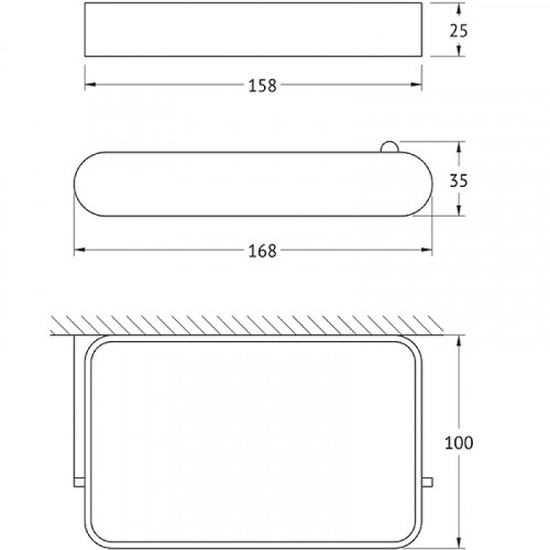 Держатель туалетной бумаги Artwelle Schwarz 7726 с полкой Черный матовый