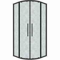 Душевой уголок Grossman Cosmo 80х80 301.K33.02.8080.21.02 профиль Черный матовый стекло шиншилла