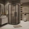 Душевой уголок Grossman Cosmo 80х80 301.K33.02.8080.21.02 профиль Черный матовый стекло шиншилла