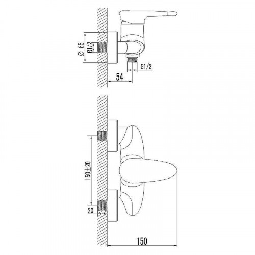 Смеситель для душа Lemark Status LM4403C Хром
