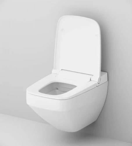 Комплект унитаза биде с инсталляцией AM.PM Inspire V2.0 FlashClean IS450A38.CCC50A с электронным сиденьем Микролифт с функцией биде и Черной клавишей смыва фарфор подвесной