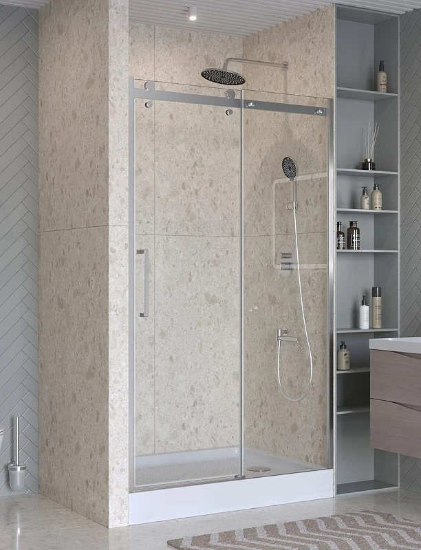 Душевая дверь BelBagno Marino 2 110 MARINO-2-BF-1-110-C-CR профиль Хром стекло прозрачное