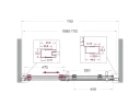 Душевая дверь BelBagno Marino 2 110 MARINO-2-BF-1-110-C-CR профиль Хром стекло прозрачное