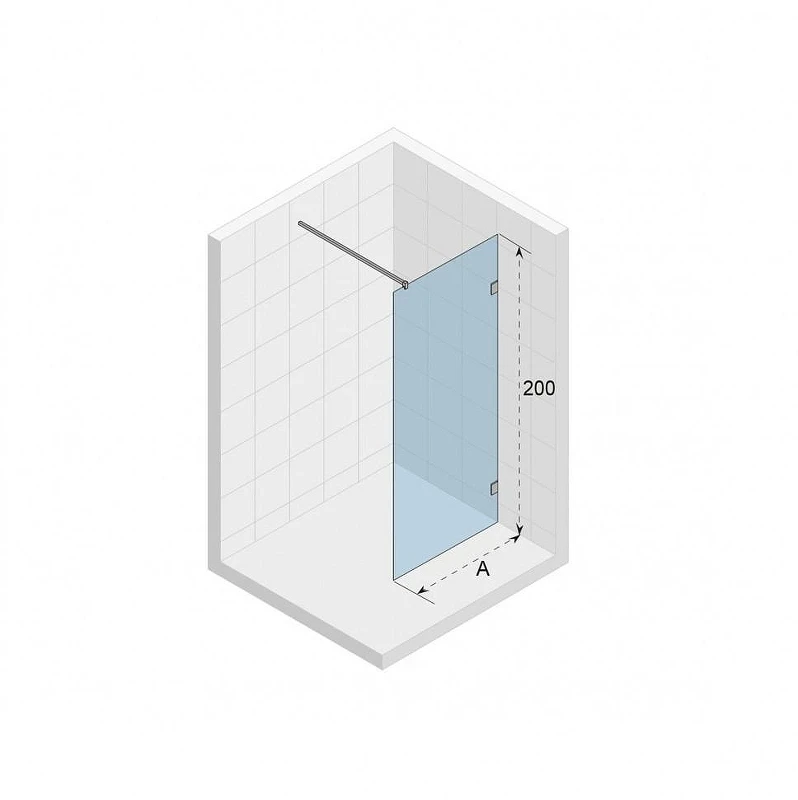 Душевая перегородка Riho SZ Scandic NXT X400 155 G001123111 профиль Хром стекло прозрачное