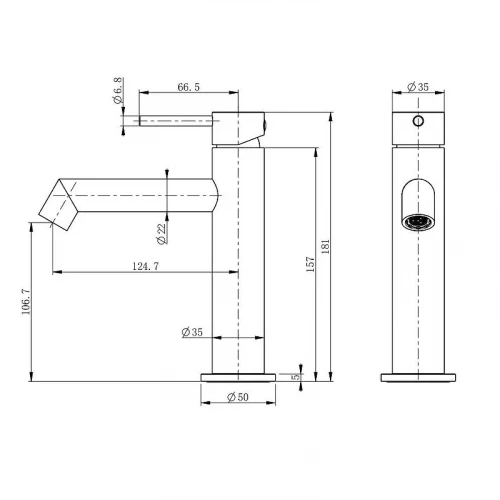 Смеситель для раковины Wonzon & Woghand WW-H1063-CR цвет Хром