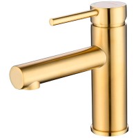 Смеситель для раковины Caprigo Don 53-020-BRG Золото матовое латунь