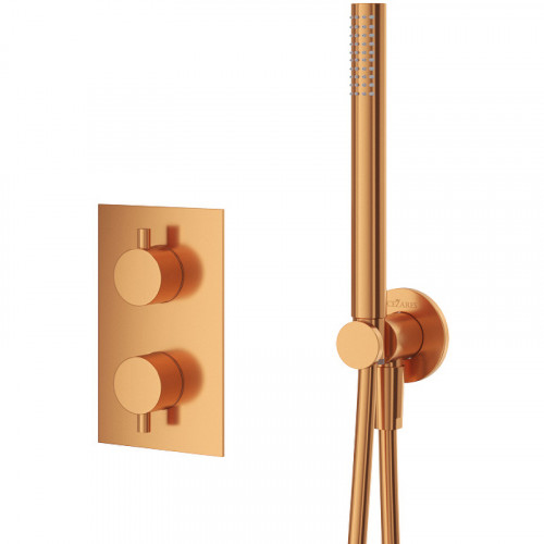 Душевая система Cezares Leaf LEAF-DSIP-T-25-SS с термостатом Sunset латунь встраиваемый
