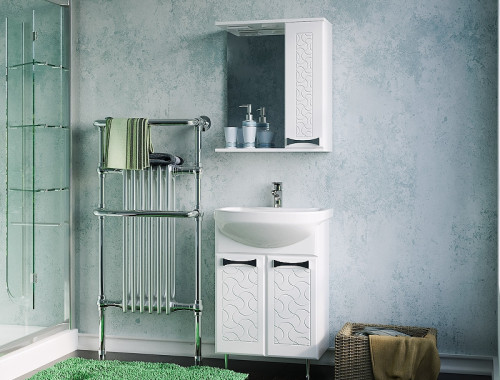 Зеркало со шкафом Stella Polar Ванда 60/С SP-00000199 с подсветкой Белое