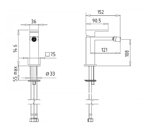 Смеситель для биде Migliore Kvant Gold 25398 Золото латунь