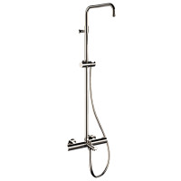 Душевая система Remer Elegance EQ34ASSDNZ с термостатом цвет Никель брашированный
