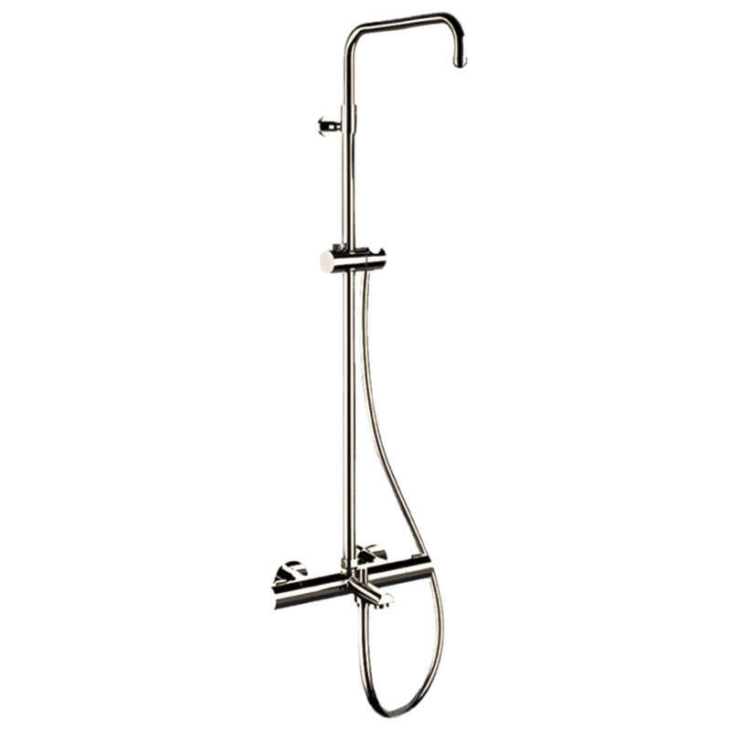 Душевая система Remer Elegance EQ34ASSDNZ с термостатом цвет Никель брашированный