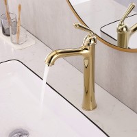 Смеситель для раковины Rose R02E R0211E Золото латунь