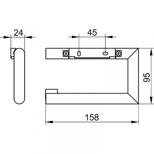 Держатель туалетной бумаги Keuco Collection Reva 12862 370000 Черный матовый