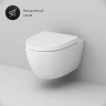 Комплект унитаза AM.PM Awe C111738WH+C117852WH с инсталляцией Grohe Rapid SL 38721001 с сиденьем Микролифт и клавишей смыва Хром фарфор подвесной