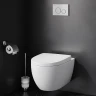 Комплект унитаза AM.PM Awe C111738WH+C117852WH с инсталляцией Grohe Rapid SL 38721001 с сиденьем Микролифт и клавишей смыва Хром фарфор подвесной