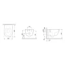 Комплект унитаза AM.PM Awe C111738WH+C117852WH с инсталляцией Grohe Rapid SL 38721001 с сиденьем Микролифт и клавишей смыва Хром фарфор подвесной