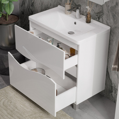 Тумба под раковину Volna 80.2Y tnVLN80.2Y-01 Белая