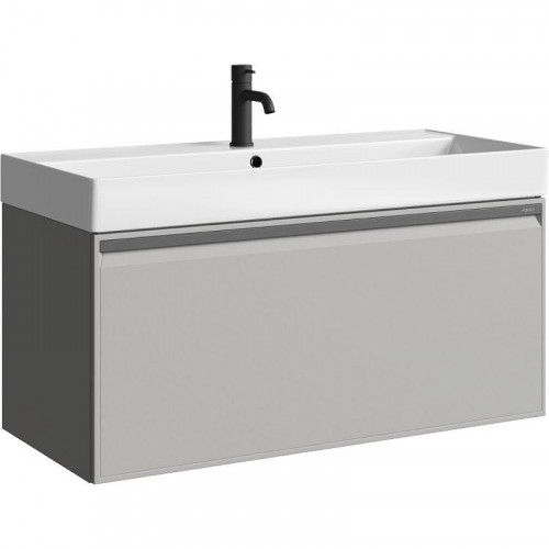 Тумба под раковину Aqwella Pure 100 PUR0110ST подвесная Серый туман