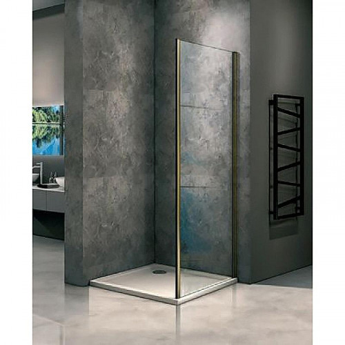 Душевая стенка Good Door Jazze SP-90-C-G 90 профиль Золото стекло прозрачное