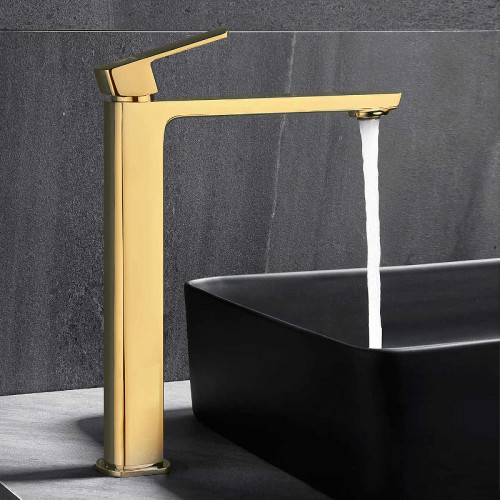 Смеситель для раковины Vincea Next VBF-1N2BG Брашированное золото латунь