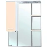Зеркало со шкафом Bellezza Мари 85 L 4612914002221 с подсветкой Бежевое МДФ / ЛДСП, стекло