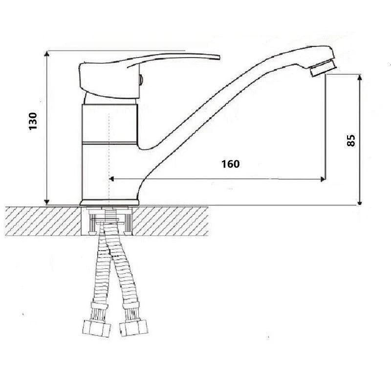 Смеситель для раковины Wisent WP45205-2 цвет Хром