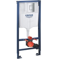 Комплект унитаза Ceramicanova Forma CN3009 с инсталляцией Grohe Rapid SL 38772001 с сиденьем Микролифт и клавишей смыва Хром фарфор подвесной