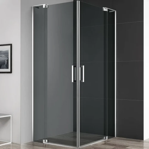 Душевой уголок Cezares Slider 110x80 SLIDER-AH-2-70/80-100/110-GRIGIO-Cr профиль Хром стекло тонированное