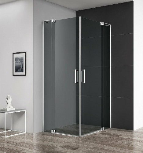 Душевой уголок Cezares Slider 110x80 SLIDER-AH-2-70/80-100/110-GRIGIO-Cr профиль Хром стекло тонированное