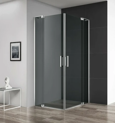 Душевой уголок Cezares Slider 110x80 SLIDER-AH-2-70/80-100/110-GRIGIO-Cr профиль Хром стекло тонированное