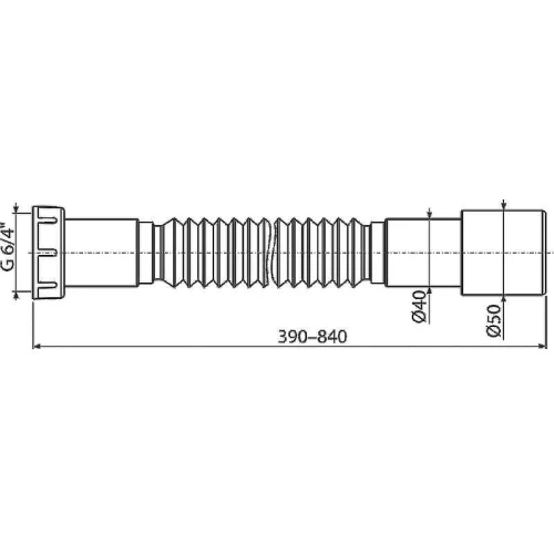 Гибкое соединение Alcaplast A770 6/4x40/50