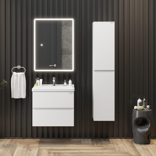 Зеркальный шкаф Onika Орби 60 206087 с подсветкой цвет Белый