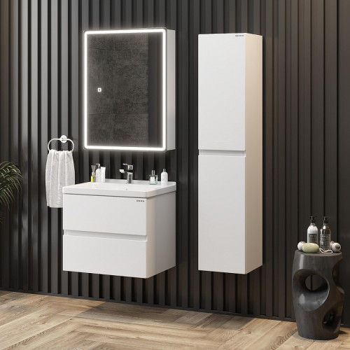 Зеркальный шкаф Onika Орби 60 206087 с подсветкой цвет Белый