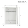 Зеркальный шкаф Onika Орби 60 206087 с подсветкой цвет Белый