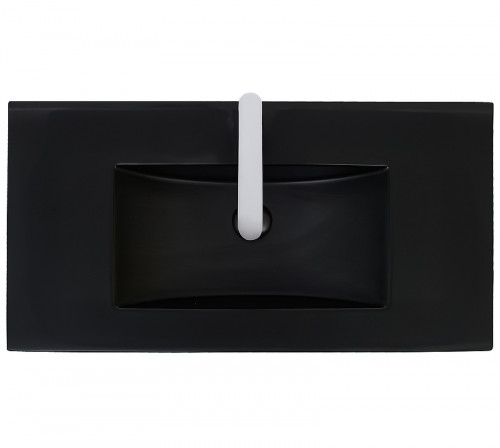 Раковина WeltWasser Deilbach 7506 90 MT- BL 10000005567 Черная матовая фаянс полувстраиваемая