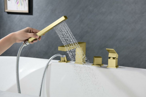 Смеситель на борт ванны Timo Selene 2130/17Y Золото матовое латунь