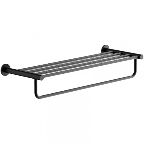 Полка для полотенец Sancos Base SC9028MB Черная матовая