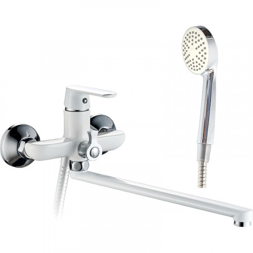 Смеситель для ванны Haiba HB22804 универсальный Белый на стену